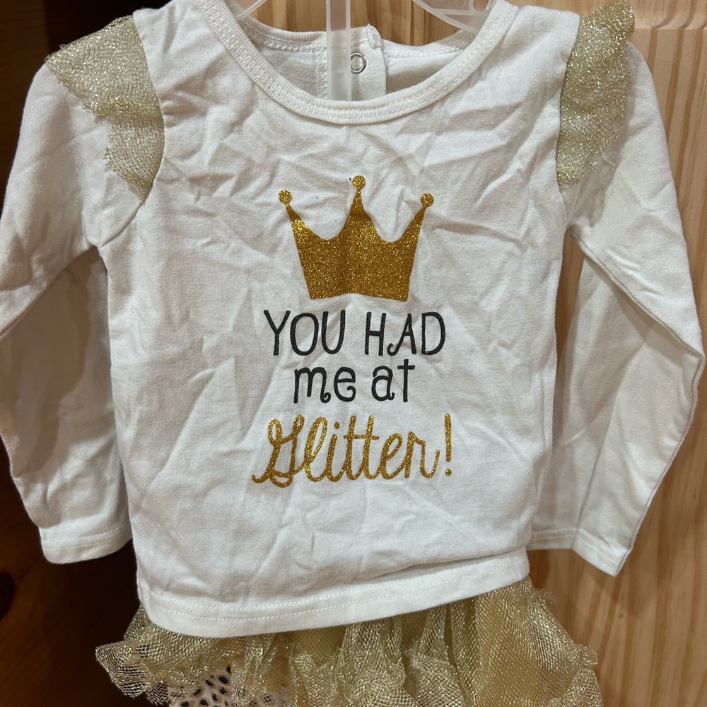 Gold Crown Kids Shirt and Leggings